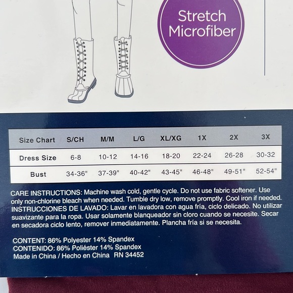 Cuddl Duds Chill Chasers Stretch Microfiber Long Sleeve V-Neck Top CD8585 Fig - Picture 4 of 5